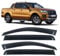 ALIEDA 4 Stück Auto Windabweiser, Regenabweiser, Seitenfenster Luftabweiser, Für Fo-rd Ranger Wildtrak 2012-2022 XL XLT T6 T7 T8, Antibeschlag Schatten Außenzubehör