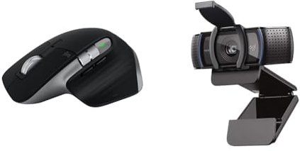 Logitech MX Master 3S for Mac - Wireless Bluetooth Mouse with Ultra-fast Scrolling, Ergo, 8K DPI & C920S HD Pro Webcam, Full HD 1080p/30fps Video Calling, Clear Stereo Audio