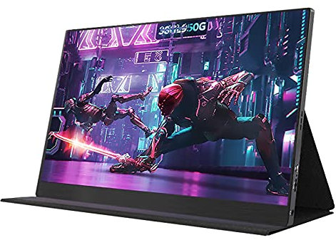 Monitor portatile per laptop Monitor portatile da 144Hz 2K 15.6 '' HDR FHD IPS. Gioco con USB-C HDMI Display del computer esterno for PS4 PS5. Switch Xbox. Pc Telefono, 2560x1440. Schermo da gioco