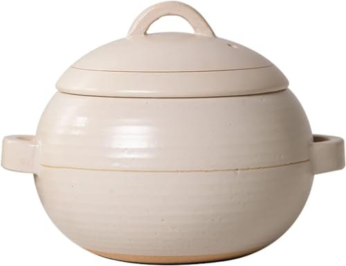 Cacerola de cerámica de barro de barro Shabu Shabu para cocinar al vapor a fuego lento, -4,5 l