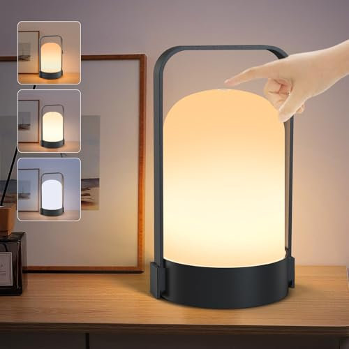 GGII LED Outdoor Lampe, Helligkeit Dimmbar, LED Camping Lamp mit 1200 mAh Akku Leuchte USB Aufladbar mit Fernbedienung, Akku Outdoor Lampe mit 3 Modi Suitable for Innen/Außen Camping Garten