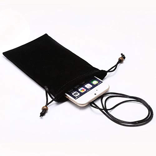 Custodia per cellulare da appendere al collo, in microfibra, morbida, in microfibra, per occhiali, occhiali da sole, gadget elettronici, custodia con chiusura a coulisse (20,1 cm)