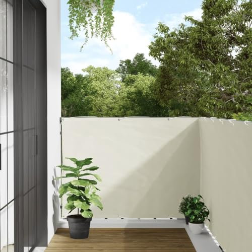 Sufrk Brise-vue de jardin en PVC - Blanc - 600 x 120 cm - Brise-vue pour balcon - Brise-vent - Clôture extérieure - Résistant aux intempéries - Protection UV