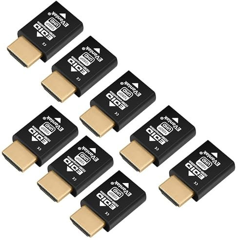Mini-HDMI-EDID-Emulator-Passthrough, 1920 x 1080 @ 59 Hz, kompaktes Design, unterstützt HDMI-Switches, Extender, AV-Receiver, Video-Splitter, 8 Stück
