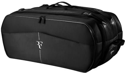 Wilson RF Turnier-Tennisschlägertasche für bis zu 15 Schläger, Schwarz