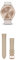 Garmin vívomove Trend, Stylish Hybrid Smartwatch with up to 5 days battery life, Ivory & Quick Release Band (20 mm) - Light Sand with 18K Rose Gold