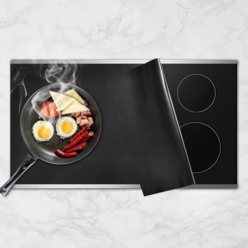 Felenny Silikon Induktionskochfeld Schutzmatte, 51x63cm Große Induktion Schutzmatte Induction Cooker Silikonmatte Multifunktionale Hitzebestä Ndiges Wärmeisolierte Pad für Induktionsherd