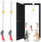 Türrahmen Elastische Maus, 2 Trrahmen Katzenspielzeu, Hängendes Katzenspielzeug für Türrahmen, Interaktives Katzenspielzeug für Türrahmen, Hängende Türrahmen Elastische Maus mit Quietschgeräusch