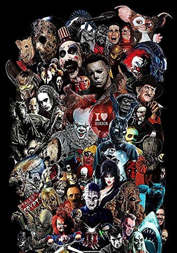 VRYOP Horror Movie Themed Jigsaw Puzzle, 1000 Pieces, 26x38CM, Cardboard, Intermediate, 8 - 100 years