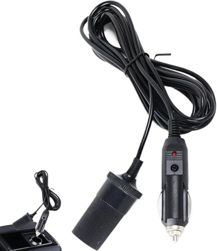 Riaisttd Car Charger Extension Cable, 12-24V Car Socket Extension Cable, Automobile Plug Cable, Truck Tire Inflators Extension, Female Socket Car Charger, Car Extension Cord, Car Charger Plug Cable
