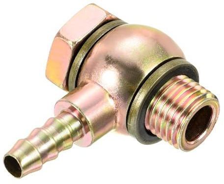 YOKIVE Raccord coudé à olive, Adaptateur fileté mâle M14x1.5, Idéal pour les conduites gaz, d'eau, pétrole, carburant (Doré, 8 mm)