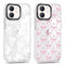 Yirlbey 2 Stück für iPhone 12 Pro/iPhone 12 6,1 Zoll Hülle Transparent Handyhülle mit Schleifen Fliege und Herz Aesthetic Muster Design Mädchen Frauen Clear Case, Durchsichtig Dünn TPU Stoßfest Cover