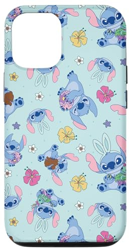 Disney Lilo & Stitch Cute Blue Easter Pastel Stitch Pattern Hülle für iPhone 12/12 Pro