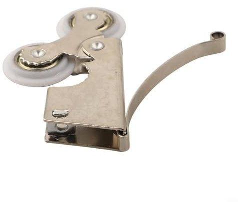 Pulegge di fissaggio per porte doccia, Puleggia for porta a doppia ruota, di ricambio for porte scorrevoli, armadi, doccia, argento, 93 mm
