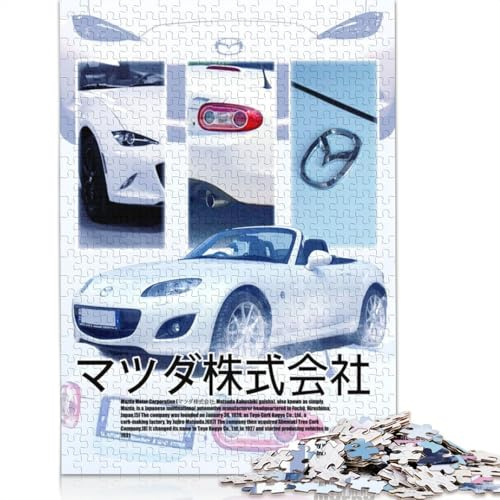 Mazda Miata Japan Car Puzzles 1000 Teile Schwer Puzzle Spielzeug Pädagogisches Spiel Impossible Herausforderung Spielzeug Für Erwachsene Kinder 1000pcs (75x50cm)