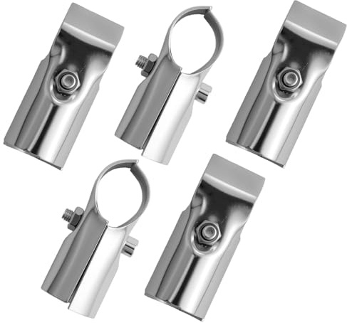 5 Stück 25mm T-Rohr Klemme Anschluss,Rohrverbinder Aus Edelstahl 201,Rohrverbinder Verstellbare Zaunklemmen,T-Verbindung für Maschendrahtzaun,Zaun-Heimbedarf und Geländer
