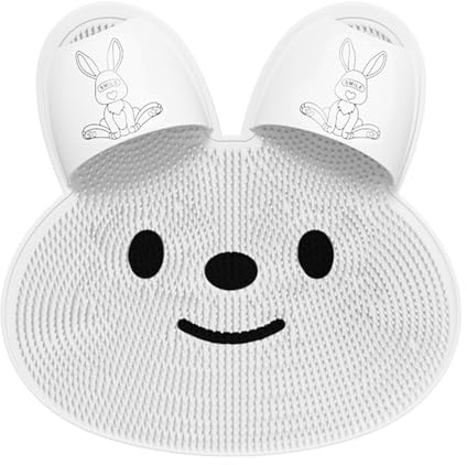 Tapis de bain pour pieds de douche | Tapis de massage du dos antidérapant en forme de lapin Tapis de massage des pieds Tapis antidérapant pour exfolier la détente du corps des bras
