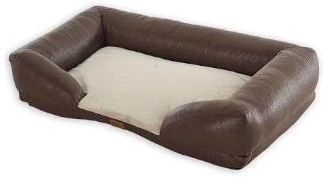 Emmi-pet Husky Katzenbett & Hundebett orthopädisch L, Beige | 120x80x20 cm, druckentlastender Visco-Schaum, optimale Körperanpassung, wasserdichte Hülle, OEKO-TEX zertifiziert