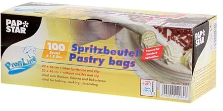 100 Spritzbeutel 1,8 l 46 cm x 23 cm transparent 3-lagig, 80 my
