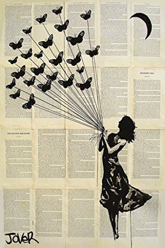 Pyramid International butterflying Loui Jover Maxi-Poster, Mehrfarbig, 61 x 91,5 x 1,3 cm