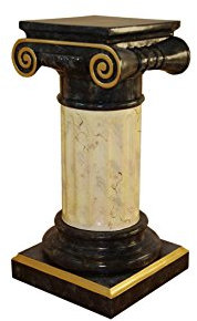 Standsäule Blumensäule Marmorsäule Antike Deko Barock Säule Höhe: 61cm Beige