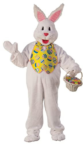 Rubie's Osterhasen-Kostüm Plüsch weiß Ganzkörper-Maskottchen, Weiß, X-Large