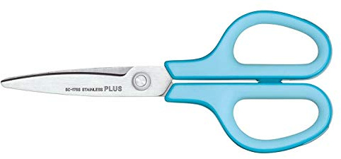 Plus Japan Fitcut Curve Scheren, Edelstahl, 175 mm, Blau, 3 Stück