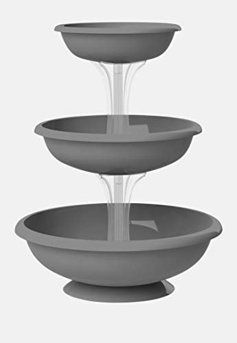 Bama 62001 Fontana di 3 Ciotole Fontana Kit, Grigio, 30 x 50 x 64 cm