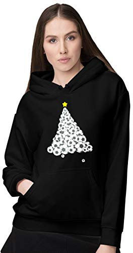 BLAK TEE Damen Football Ball Christmas Tree Kapuzenpullover XL