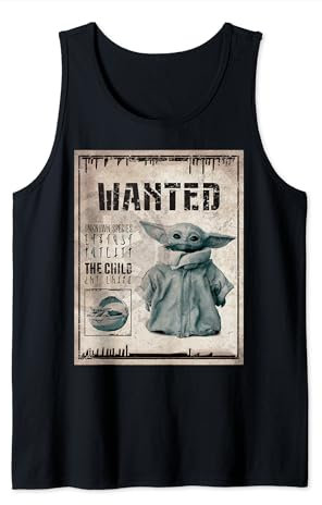 Star Wars The Mandalorian The Child Wanted Poster Tank Top