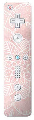 DeinDesign Skin kompatibel mit Nintendo Wii Controller Folie Sticker Mandala Blumen rosa