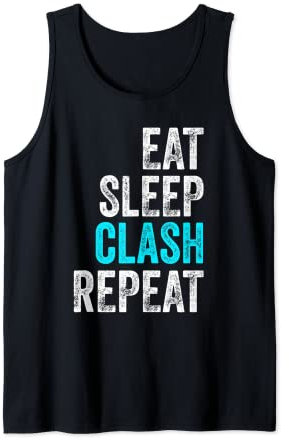 Gaming Clan Shirt Eat Sleep Clash Repeat Clans Clash Tank Top
