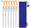TiTo Titanium Camping Heringe Schwerlast Ultraleicht Langlebige Zeltnägel Tragbare Zeltheringe mit Reflektierende Outdoor Seil für Camping Strand Garten Wanderungen Bergsteigen ((6pcs,7×200mm))