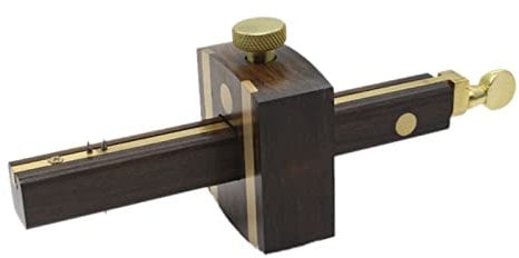JUSTYINUO woodworking tools 8 Inch/20Cm Ebony Deluxe British Marking Gauge Wood Scribe Mortise Gauge With Screw Woodworking Measuring Tool (Color : Gold, Size : M)
