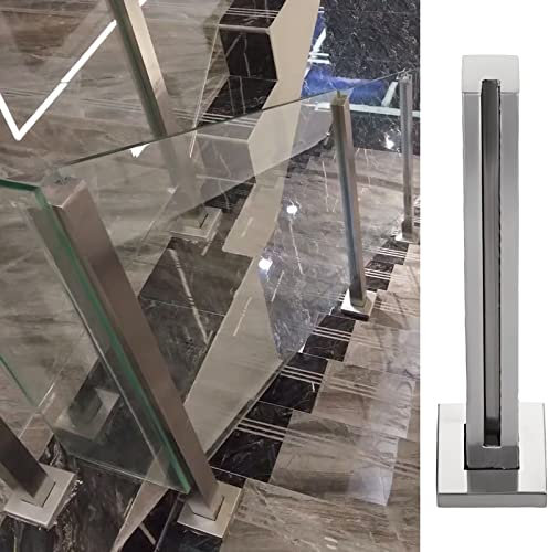 Poteau Garde Corps Verre Pince Pince De Plancher en Verre De Balcon De Garde-Corps De Balustrade, Poteaux De Balustres en Verre pour Les Marches D'appartement D'hôtel De Patio, Système De Garde-Corps