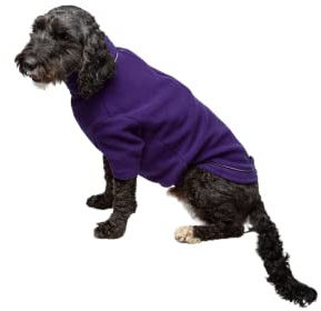 Fleece Dog Jumper Puppy Jacket Winter Coat XS, S, M, L, XL Pet Clothes Rydale 18 Colours (Large, Purple)