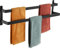 KOKOSIRI Towel Bars Black Bath Towel Holders 32 Inches Bathroom 2-Tiers Ladder Towel Rails Wall Mounted Towels Shelves Rack Stainless Steel, B5008BK-L32