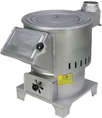 YYUINU Stufa A Legna Senza Fumo A Risparmio Energetico da 4KW, Riscaldamento/Cucina, Serbatoio dell'Acqua Calda in Acciaio Inox, Stufa A Legna Secondaria A Gassificazione,A