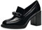 MARCO TOZZI Damen Loafer mit Absatz aus Kunstleder mit Kette, Schwarz (Black Brush), 37