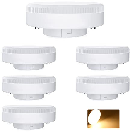 BVCL Lampadine GX53 LED, 10W GX53 LED Bianco caldo 3000K 1000LM, AC 220-240V Non Dimmerabili, Non Sfarfallanti, 6 Pezzi