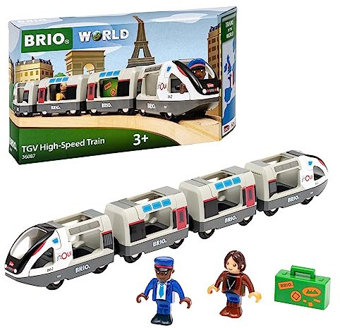 BRIO World – 36087 Trains of The World TGV Hochgeschwindigkeitszug | Spielzeuglok für Kinder ab 3 Jahren