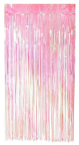 Boland - Folienvorhang irisierend, 200 x 100 cm, glänzende Partydeko für Silvester, Hochzeit oder Geburtstag, Dekoration, Lametta Vorhang