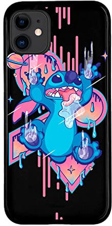 Schutzhülle für iPhone 12-12 Pro Offizielle Stitch Babas Silikon Schwarz zum Schutz Ihres Handys. Wählen Sie die Art der Hülle, die Sie am besten mögen, mit offizieller Disney-Lizenz