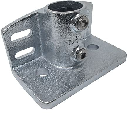 SO-TOOLS® Temperguss Fuß- und Wandbefestigung für 48,3 mm Rohr, Fuß- und Wandbefestigung massive Ausführung