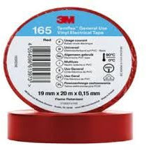 3M Cinta Aislante temflex. 19mmx20m. roja