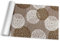 Exma Alfombra de Vinilo para Cocina | Alfombra Resistente Antimanchas | Alfombra Vinílica Baños | Venta por Metros - Flores Grandes marrón