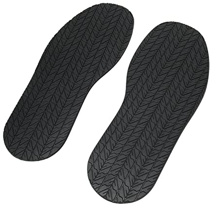 Semelles de rechange de chaussures en caoutchouc durables, réparation de bricolage facile à couper, réduction du bruit pour les activités intérieures et extérieures, antidérapantes et taille