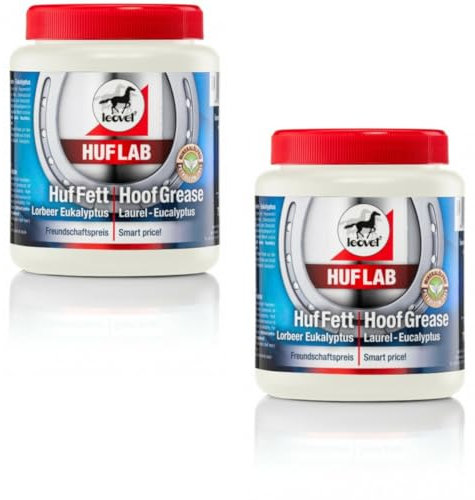 RL24 leovet - Huflab Huf Fett mit Lorbeer & Eukalyptus | Huffett nährt & stärkt den Huf | Hufbalsam für Pferde | Pflege bei sprödem Horn | Hufpflege für Pferde | 2 x 750 ml (2er Set)