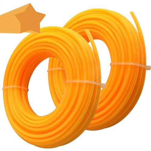 Zeqeey Filo per tagliaerba a forma di stella, in nylon, rotondo, 0,12 pollici, 3,0 mm x 30 m, filo di nylon