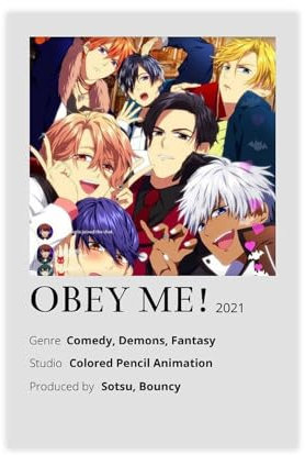 AAVEDA Anime-Poster Obey Me auf Leinwand, Schlafzimmer-Dekor, Sportlandschaft, Büro, Raumdekoration, Geschenk, ungerahmt, 40 x 60 cm
